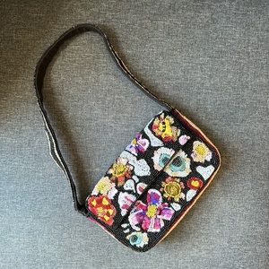 Anthropology Beaded shoulder bag